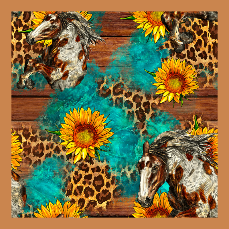 Western Horse And Sunflower Seamless Pattern Heavyweight Hoodie by FaDigitalArtStudio | Teevron