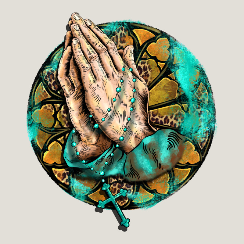 Western Praying Hands Prayer Rosary  Faith Cross Heavy Core Tee by BarkalooDesign | Teevron