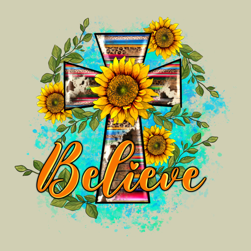 Western Belive Sunflowers Cross Heavy Core Tee by BarkalooDesign | Teevron