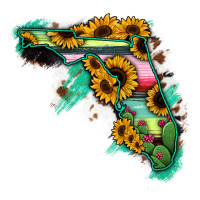 Florida Map with Sunflower and Serape Cactus | Teevron