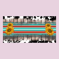 Western Cowhide Serape Sunflower Mama License Plate Ladies Tee | Teevron