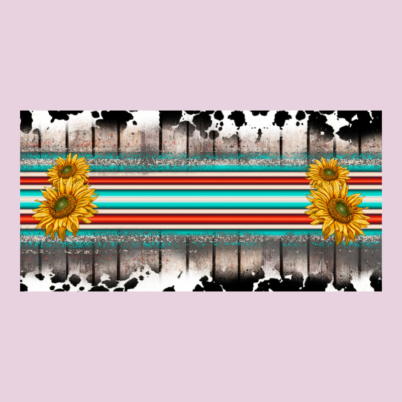 Western Cowhide Serape Sunflower Mama License Plate Ladies Tee by BarkalooDesign | Teevron