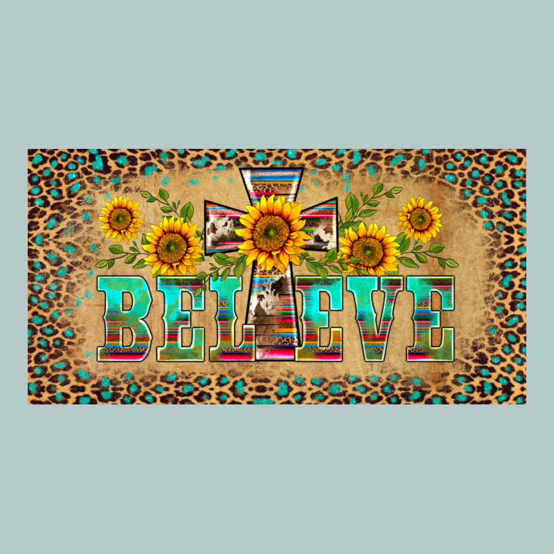 Western Believe Leopard Aztek License Plate Template Heavy Core Tee by BarkalooDesign | Teevron