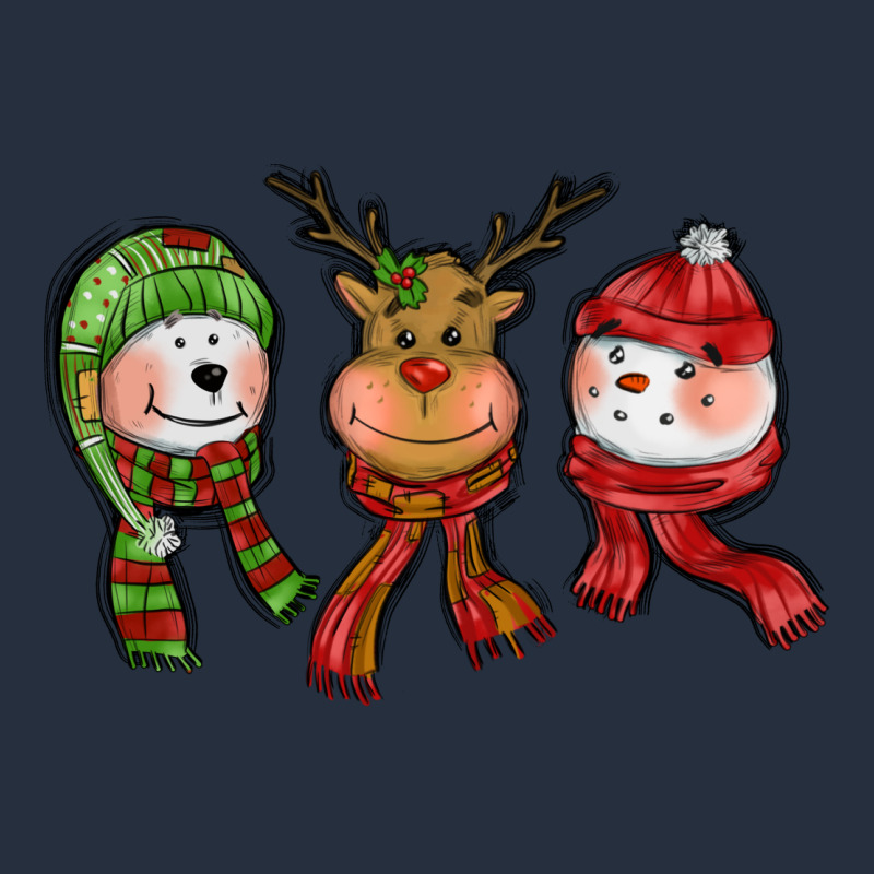 Christmas Reindeer Polar Bear Snowman Zipper Hoodie by CowGirlArtShop | Teevron