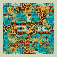 Western Aztec Leopard Glitter Seamless Pattern Heavyweight Hoodie | Teevron