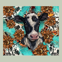 Western Black And White Cow Ladies Tee | Teevron