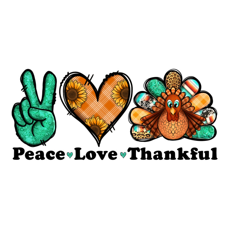 Peace Love Thankful Turkey Premium Tee by Jasminsmagicworld | Teevron