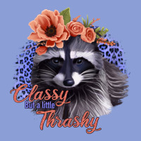 Classy But A Little Thrashy Raccoon With Flowers Long Sleeve Tee | Teevron