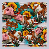 Cow With Aztec And Sunflowers Seamless Pattern Heavyweight Hoodie | Teevron
