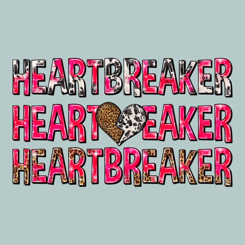 Heartbreaker With Leopard And Cowhide Heavy Core Tee by NancyCooperArtShop | Teevron