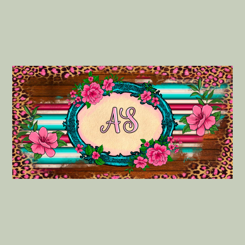 Preview Western Pink Flovers Leopard Serape   License Plate Template Ladies Tee by BarkalooDesign | Teevron