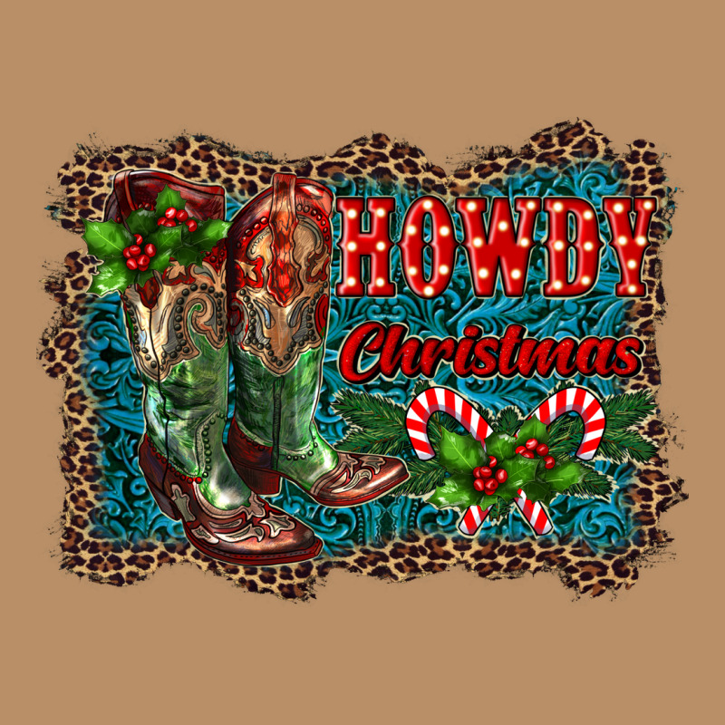 Howdy Christmas Boots Vintage Hoodie by RanaPortraitStore | Teevron