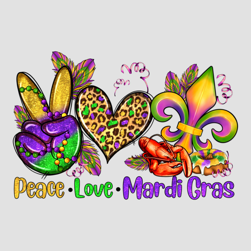 Peace Love Mardi Gras Olivia Premium Hoodie by OliviaCreatesArt | Teevron