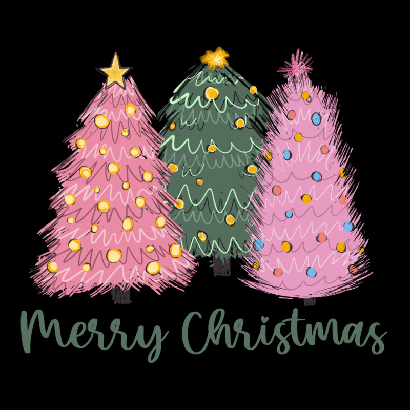 Merry Christmas Trees Zipper Hoodie by CowGirlArtShop | Teevron