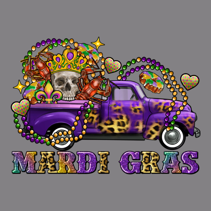 Mardi Gras Skull Truck Heavyweight Hoodie by FaDigitalArtStudio | Teevron