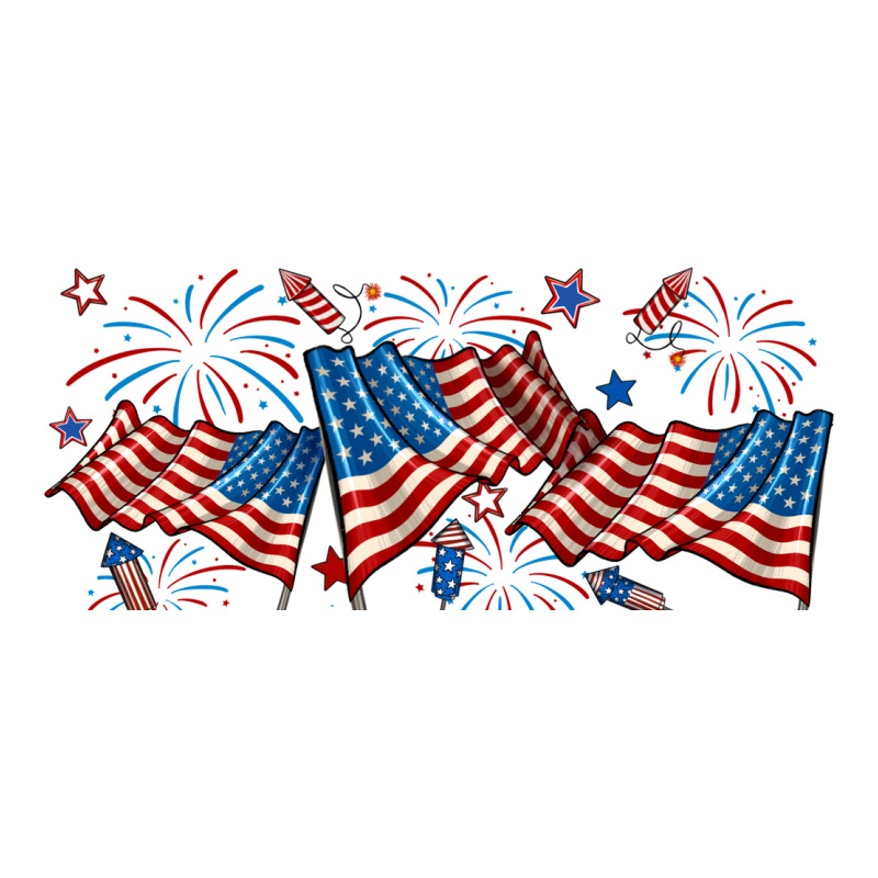 Fourth Of July American Flag Long Sleeve Tee by RanaPortraitStore | Teevron