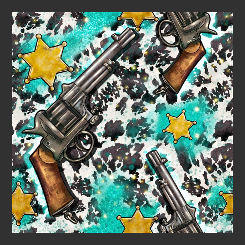 Western Gun And Sheriff Stars With Cowhide Seamless Pattern Urban Heavy Tee by BundleAndBundleShop | Teevron
