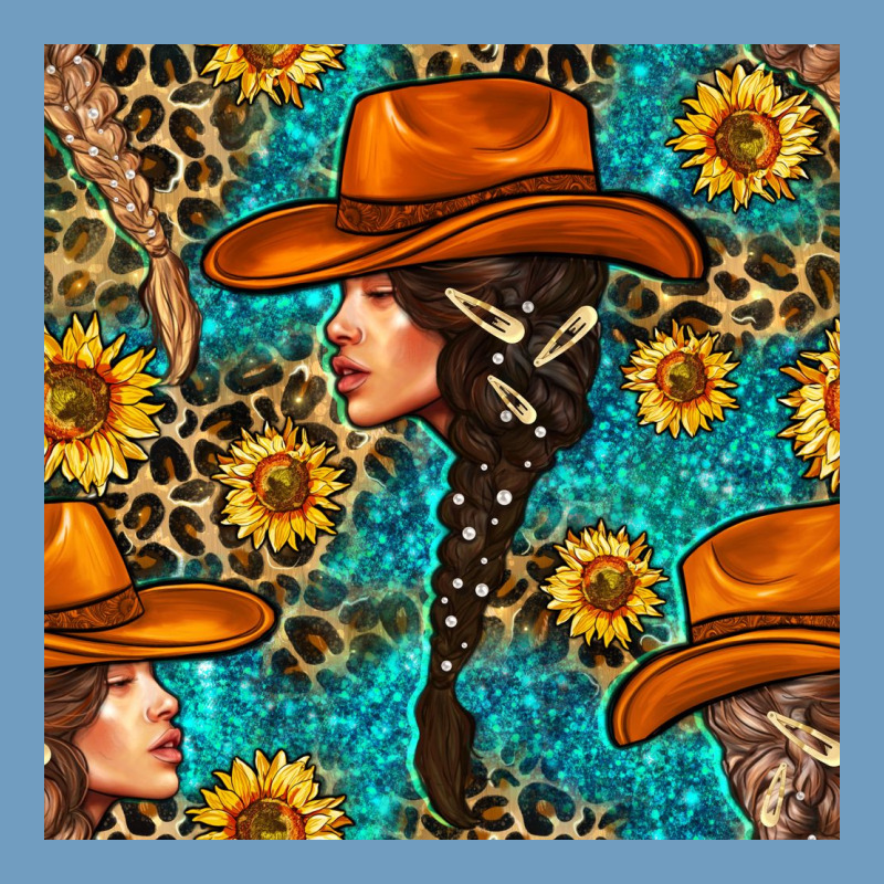 Western Girl Hair Clasp And Sunflower With Leopard And Glitter Seamles Urban Heavy Tee by BundleAndBundleShop | Teevron