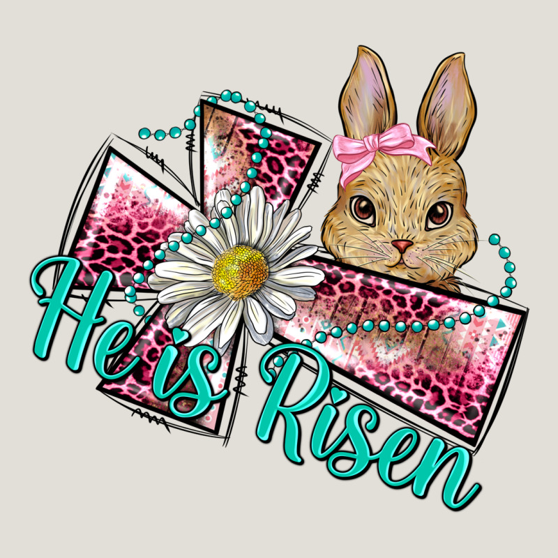 He Is Risen Cross Rabbit Heavy Core Tee by BarkalooDesign | Teevron