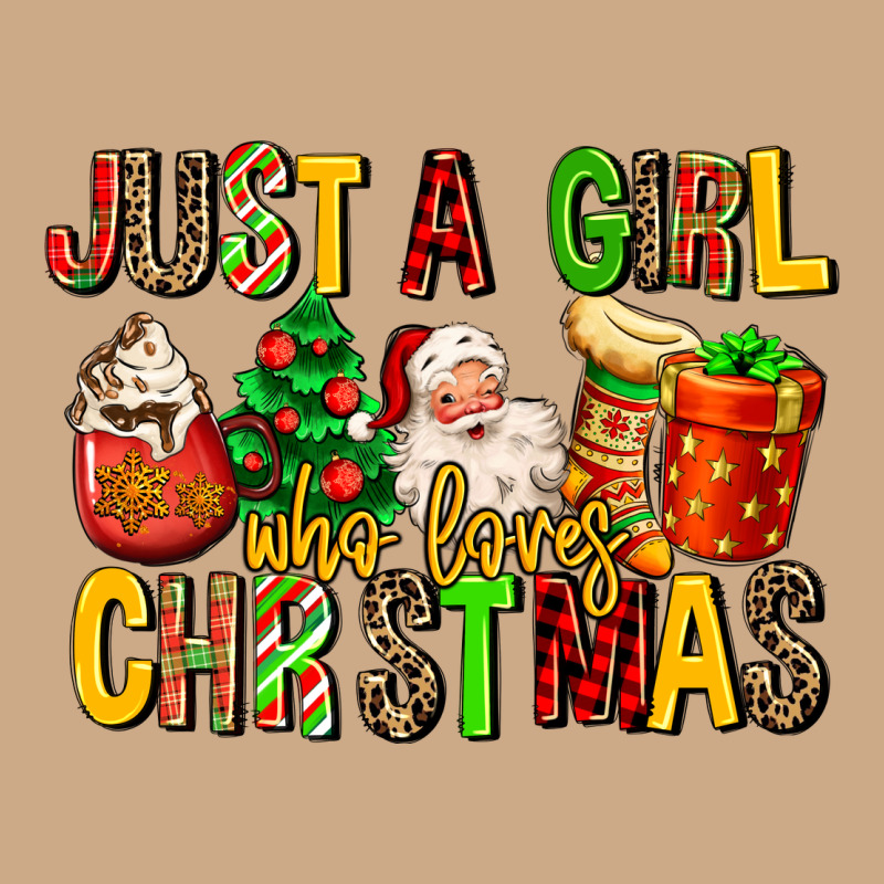 Just A Girl Who Loves Christmas Vintage Hoodie by MaliasSmallBusiness | Teevron