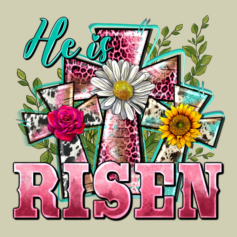 He Is Risen Cross Easter Heavy Core Tee by BarkalooDesign | Teevron