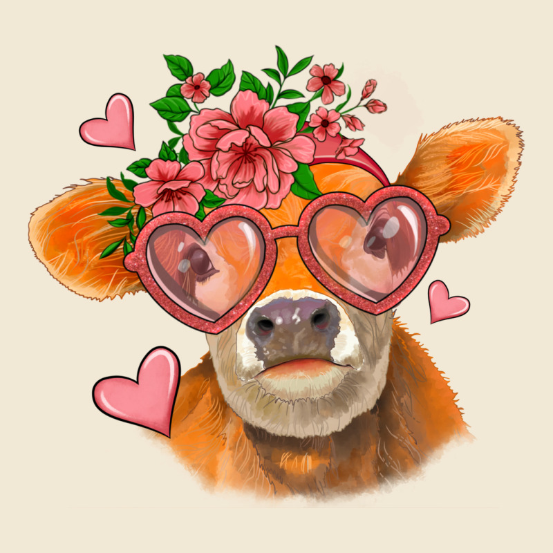 Valentines Day Orange Cow Ladies Tee by Jasminsmagicworld | Teevron