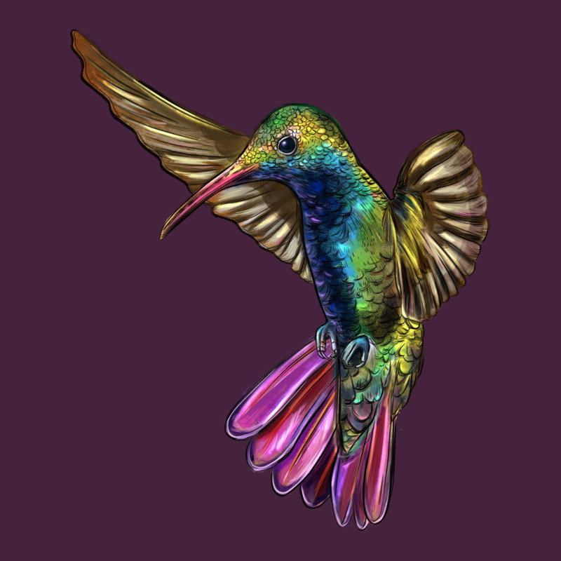 Flying Ruby Throated Hummingbird Premium Tee by LillyAllenDesigns | Teevron