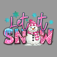 Let It Snow Pink Christmas Snowman Vintage Hoodie | Teevron