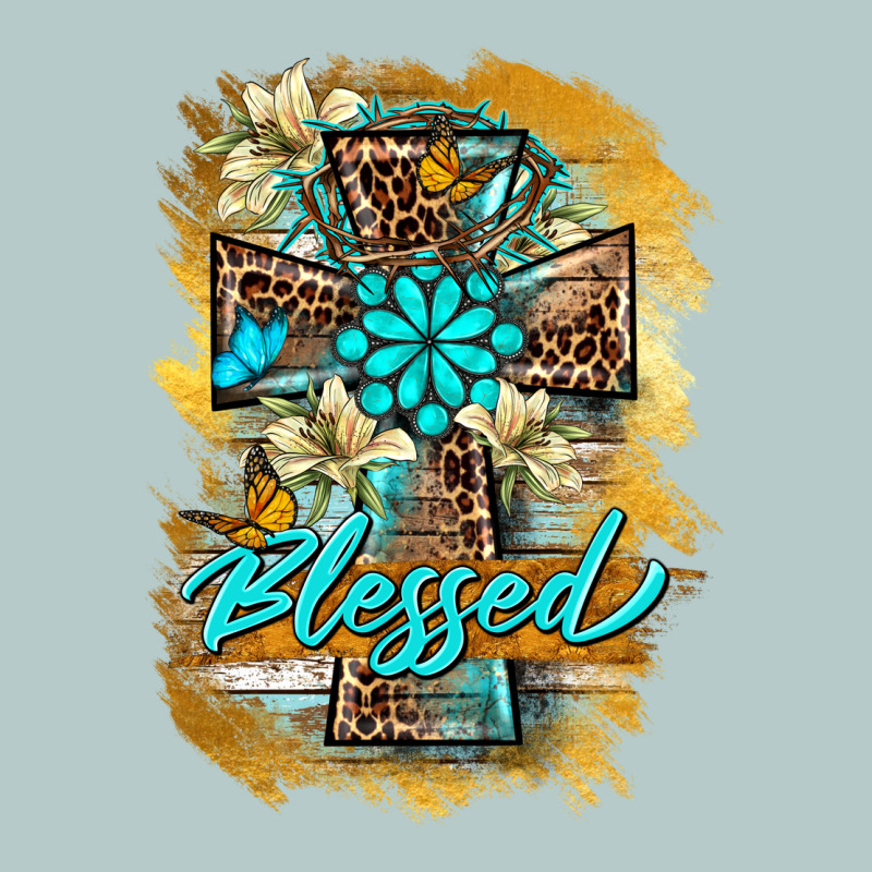 Western Cross Blessed Lily Butterfly Heavy Core Tee by BarkalooDesign | Teevron