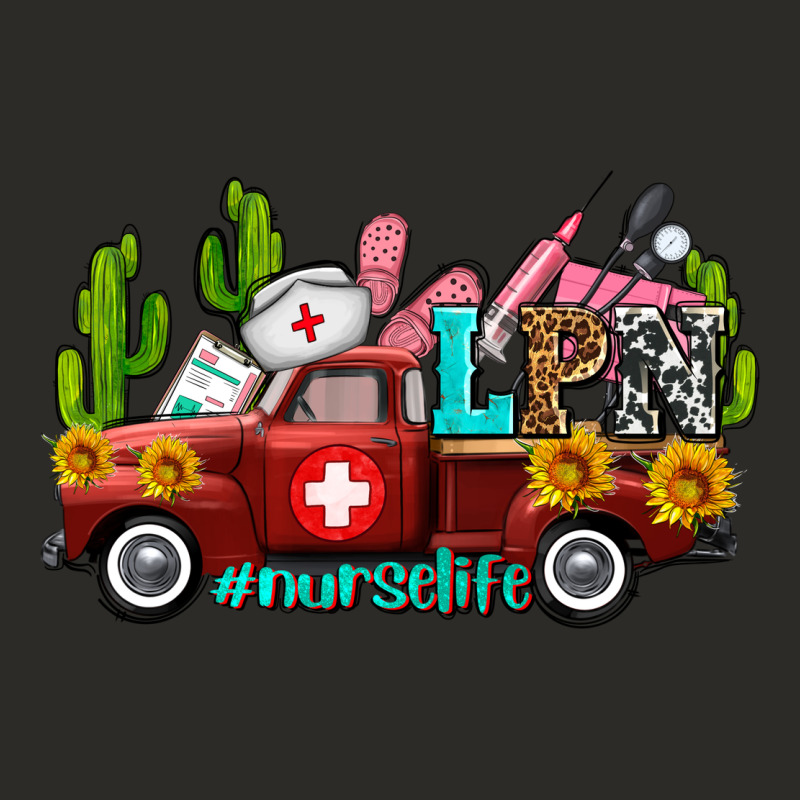 Lpn Nurse Truck With Cactus And Sunflowers Heavy Core Tee by AdoDesignShop | Teevron