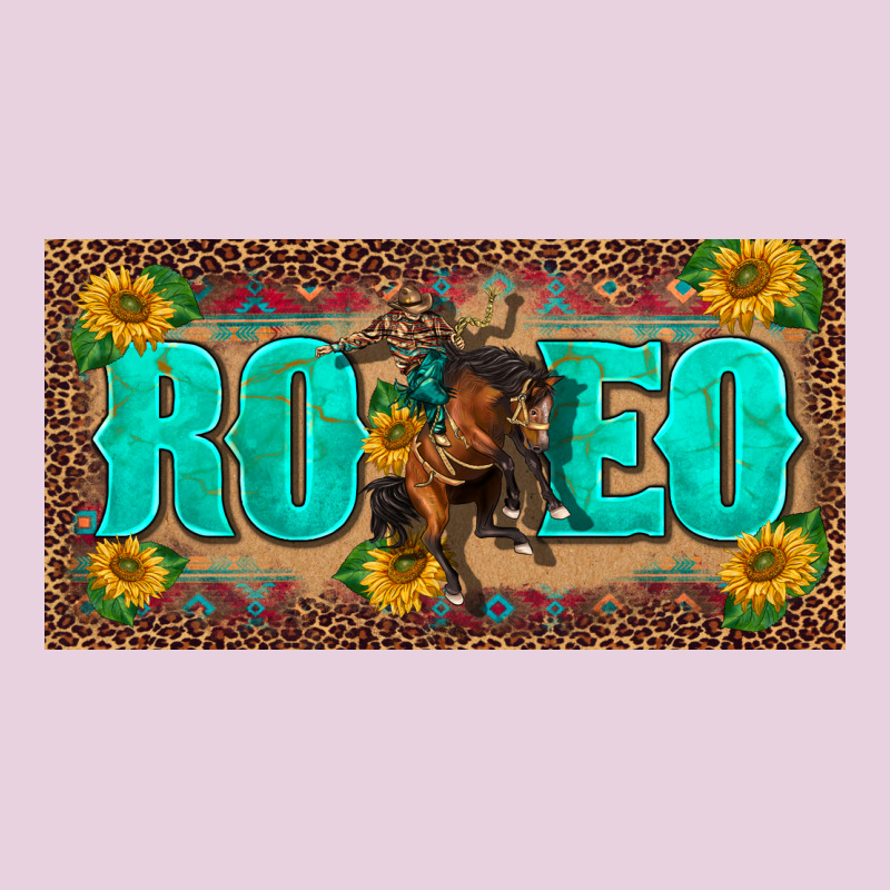 Western Rodeo Horse Leopard Aztek Sunflower License Plate Template Ladies Tee by BarkalooDesign | Teevron