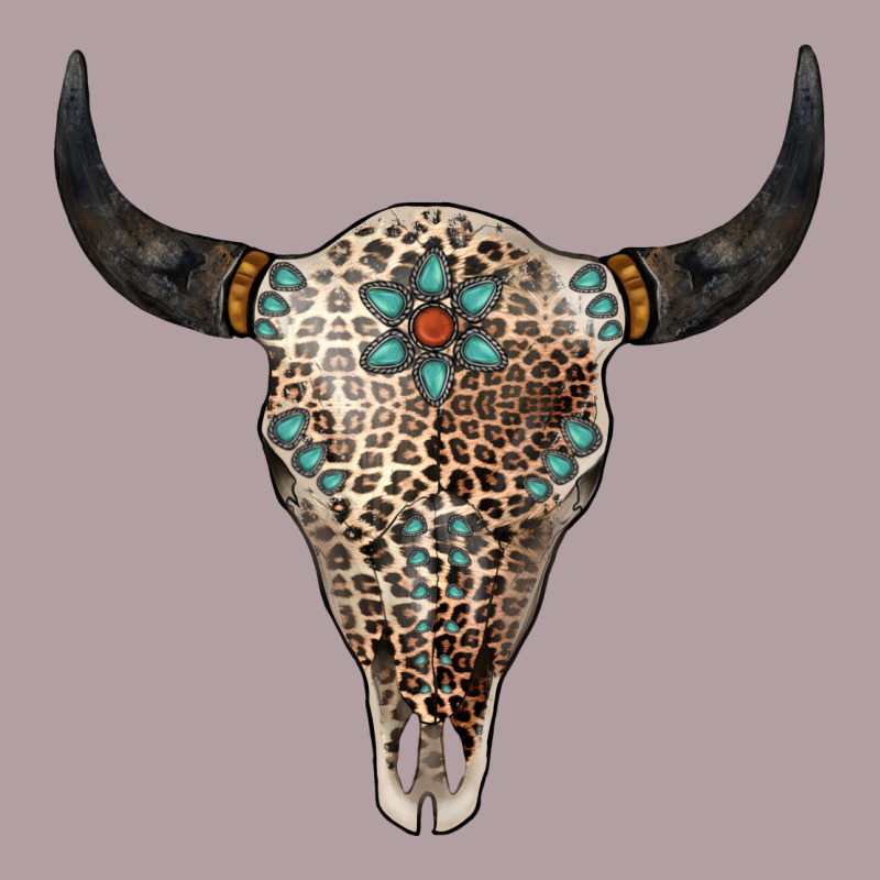 Leopard Bull Skull Vintage Hoodie by Jasminsmagicworld | Teevron