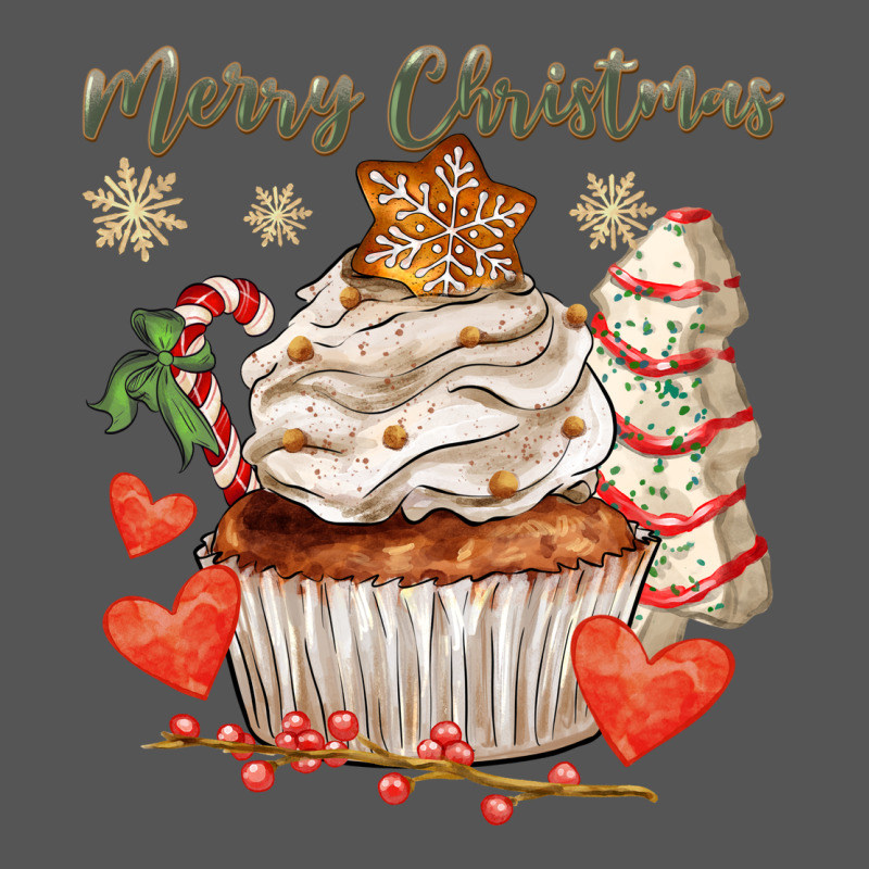 Merry Christmas Cupcake Zipper Hoodie by CowGirlArtShop | Teevron