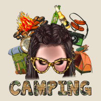 Camping Braid Hair Woman With Fire Bbs Urban Heavy Tee | Teevron