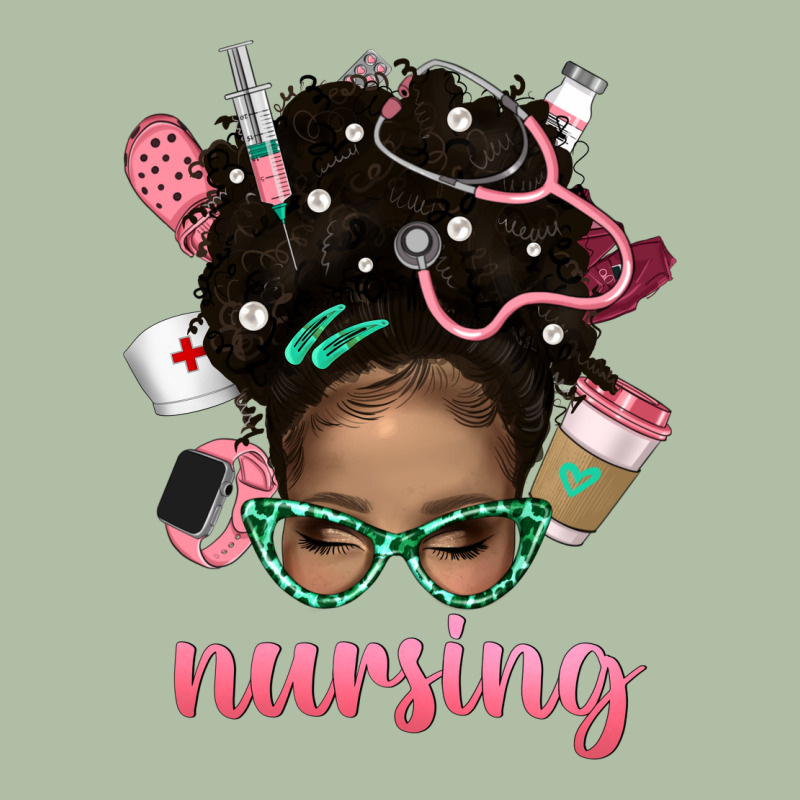 Afro Messy Bun Nursing Bbs Urban Heavy Tee by BundleAndBundleShop | Teevron