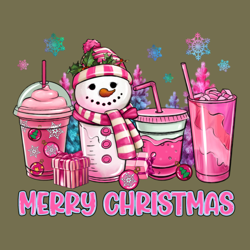 Merry Christmas Snowman Coffee Cups Vintage Hoodie by MaliasSmallBusiness | Teevron