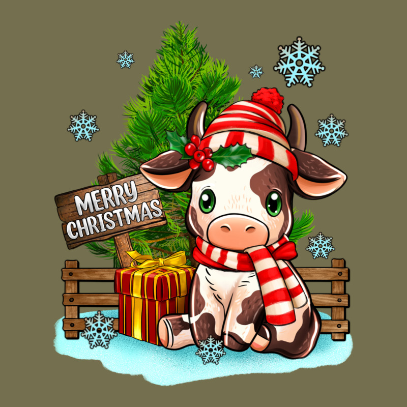 Merry Christmas Cow Vintage Hoodie by MaliasSmallBusiness | Teevron