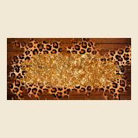 Wooden Leopard Glitter  License Plate Template Ladies Tee | Teevron