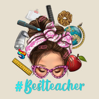 Best Teacher Messy Bun Bbs Urban Heavy Tee | Teevron