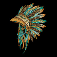 Indian Leopard Headdress Blue Ladies Tee | Teevron