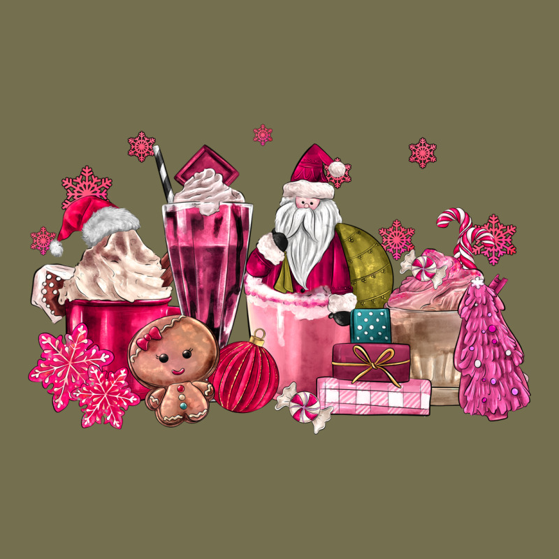 Pink Santa Coffee Vintage Hoodie by MaliasSmallBusiness | Teevron