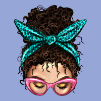 Messy Curly Bun Mom With Leopard Bandana Classic Tee | Teevron