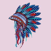 Indian Headdress With American Flag Ladies Tee | Teevron