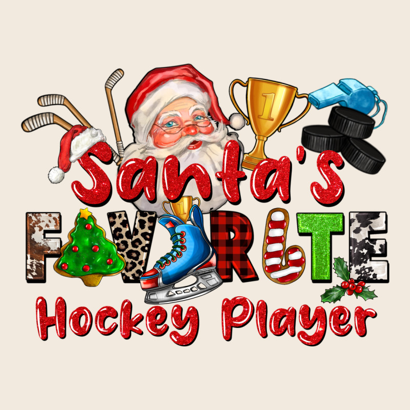 Santas Favorite Hockey Player Zipper Hoodie by CowGirlArtShop | Teevron