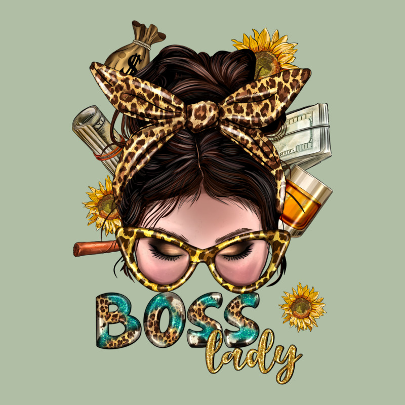 Western Messy Bun Boss Lady With Money Urban Heavy Tee by BundleAndBundleShop | Teevron