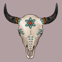 Turquoise Bull Skull Vintage Hoodie | Teevron