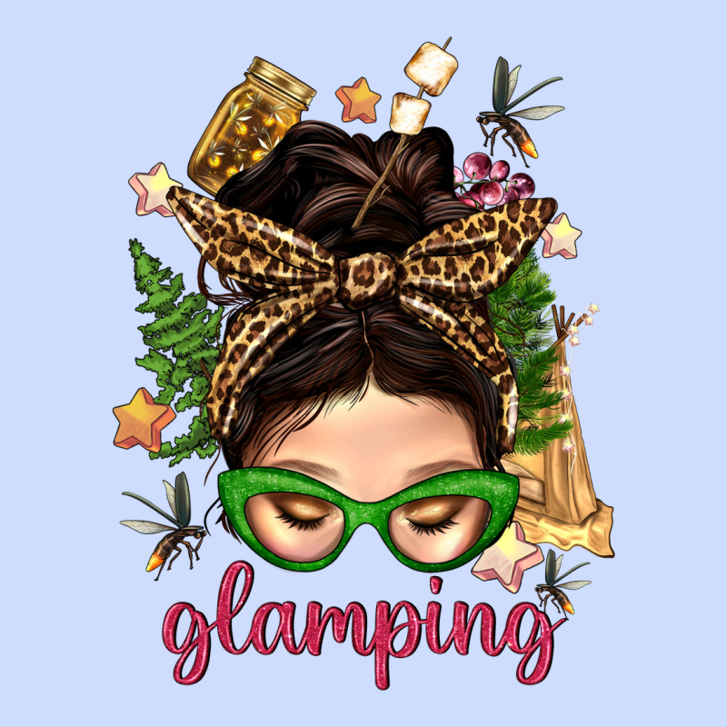 Glamping Messy Bun With Glamping Camp Tent Bbs Urban Heavy Tee by BundleAndBundleShop | Teevron