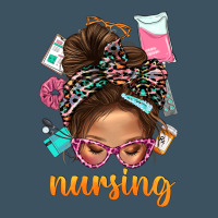 Messy Bun Nursing With Leopard Glasses Bbs Urban Heavy Tee | Teevron