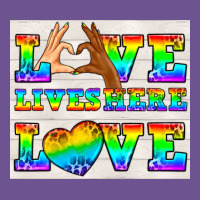 Western Lgbtq+ Love Lives Here Tumbler Vintage Tee | Teevron