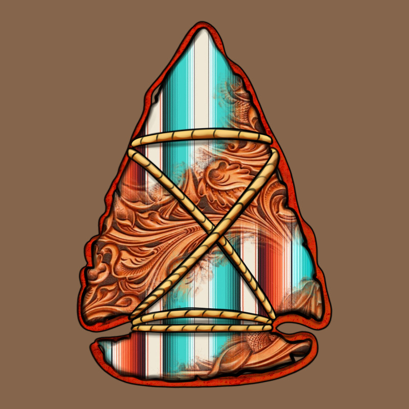 Turquoise Serape Tooled Leather Arrowhead Premium Tee by Jasminsmagicworld | Teevron